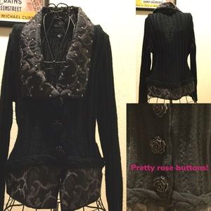 Unique cardigan w/ great details!